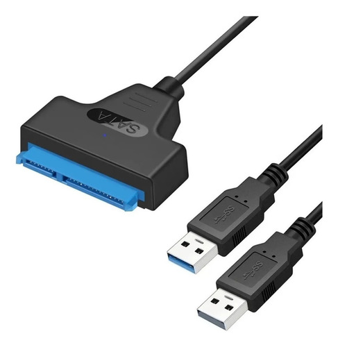 Cabo Usb 3.0 Adaptador Leitor De Hd E Ssd (de Notebook) Sata Cor Preto