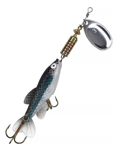 Señuelo Waterdog Aero Minnow A4msm Cuchara + Señuelo De Goma