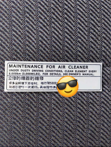 Calco Sticker Filtro De Aire Toyota Hilux 4runner 89-01