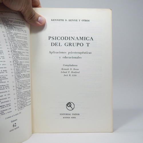 Psicodinamica Del Grupo T Kenneth D Benne Y Otros Paidós Cd2