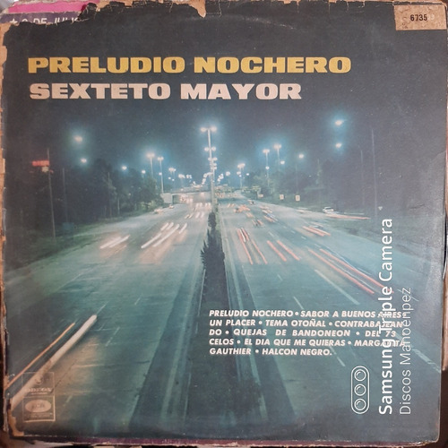 Vinilo Sexteto Mayor Preludio Nochero T3