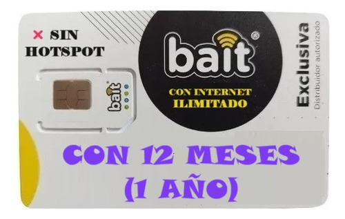 Chip Bait | Int. Ilimitado | Paquete De 1 Año | Sin Hotspot