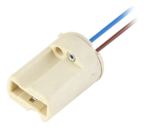 Zócalo G9 Cerámico Conector Bipin 220v Cable 15cm X10 Unid Color Blanco