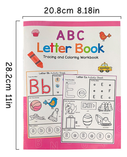 Libro Para Trazar El Alfabeto Cuaderno De Caligrafía Infanti