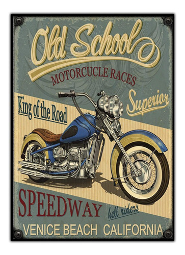 #922 - Cuadro Decorativo Vintage Moto Poster Retro No Chapa