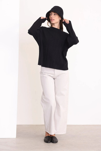 Sweater Mujer Basico Liso Ancho Suelto Allegra Yagmour
