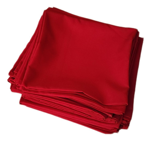 Kit Com 10 Toalhas De Mesa Quadrada 4 Lugares 1.4m P Festa Cor Vermelho Liso