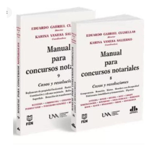 Manual Para Concursos Notariales Tomos 8 Y 9, De Eduardo Clusellas. Editorial Astrea, Tapa Blanda, Primera Edición En Español, 2024