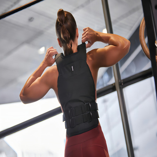 Colete Ajustável De Musculação E Cross Training 6 A 10 Kg Cor Preto