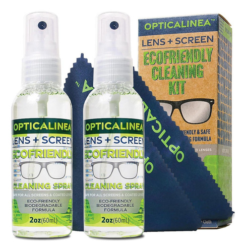 Limpiador De Lentes Y Pantallas Opticalinea 2 Paquetes 118