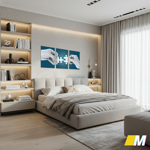 Quadros Decorativos Consultório Psicologia Profissão 3 Peças