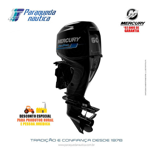 Motor De Popa Mercury 4 Tempos 60hp Elpt Efi Ct Seapro
