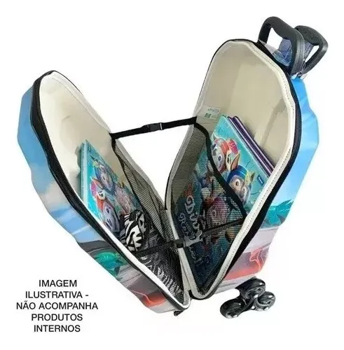 Mochila Infantil 3d Malinha Escolar Batman 3 Rodinhas Grande