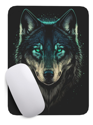 Mouse Pad Lobo Arte De Animales - 17cm X 21cm D13