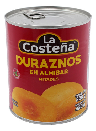 Duraznos En Almibar La Costeña Mitades 820g
