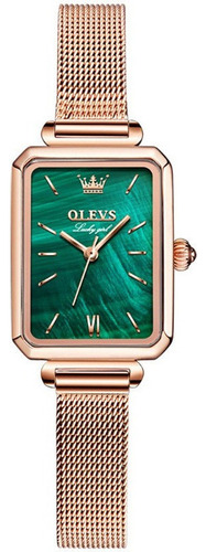 Relojes Olevs 6624 Con Correas De Malla Simples Cuadradas