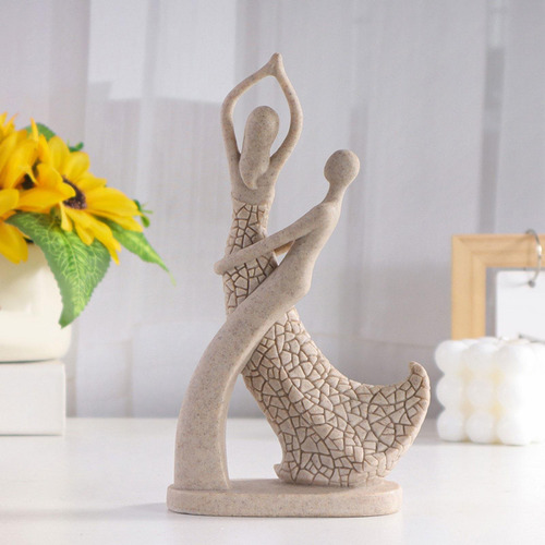 Estatuilla De Pareja De Resina, 11,6 Cm X 5,7 Cm X 20 Cm