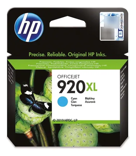 Cartucho De Tinta Hp 920xl Cian Original Cd972al