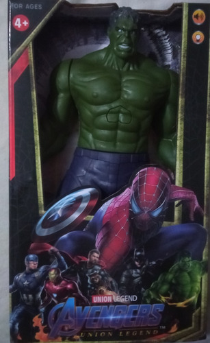 Muñeco Avengers 30cm Con Luz Y Sonido Hulk.