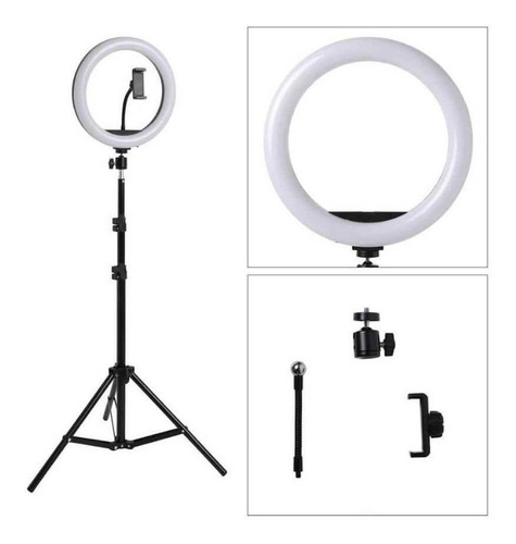 Aro Luz Led Para Fotografia Y Video 33 Cm Con Tripode