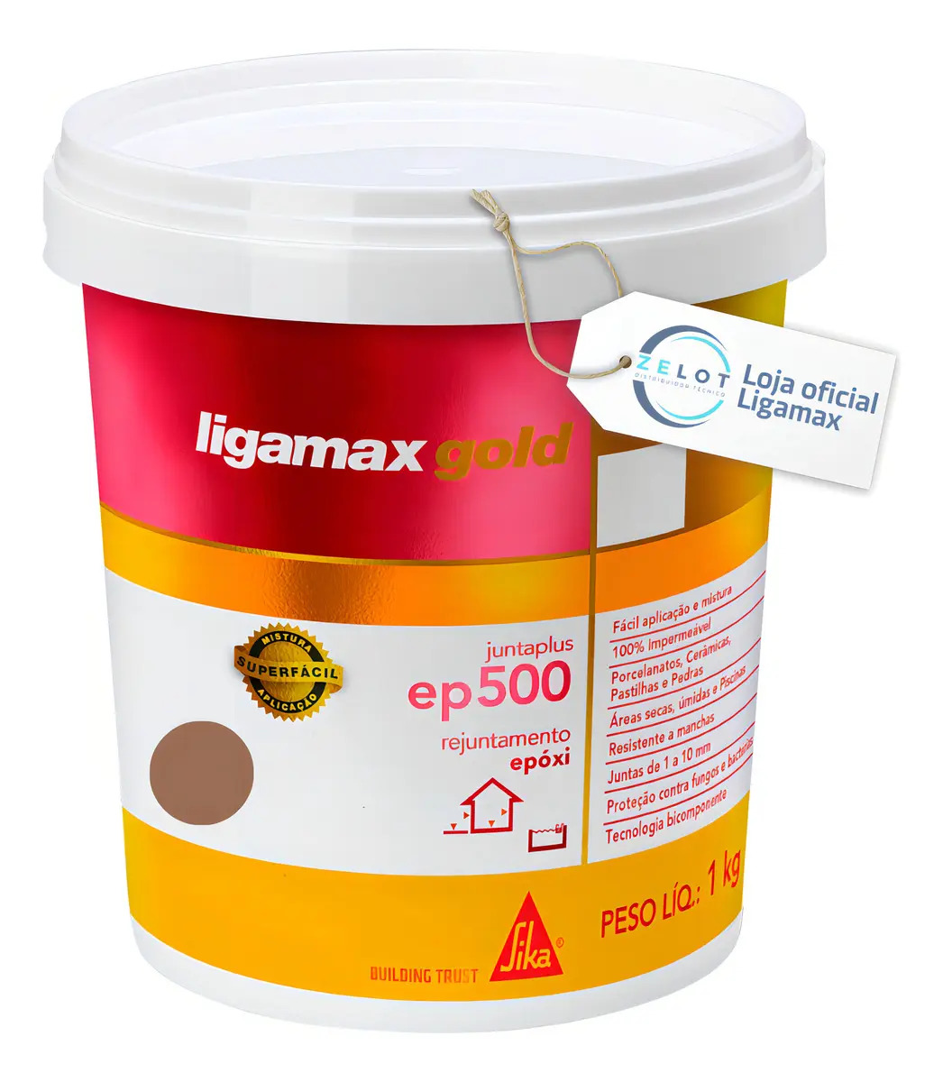 Rejunte Para Construção Sika Ligamax Gold Ep500 X 1kg Cor Marrom-claro