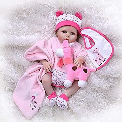 23inches Reborn Baby Dolls Silicona Cuerpo Completo F4f3t