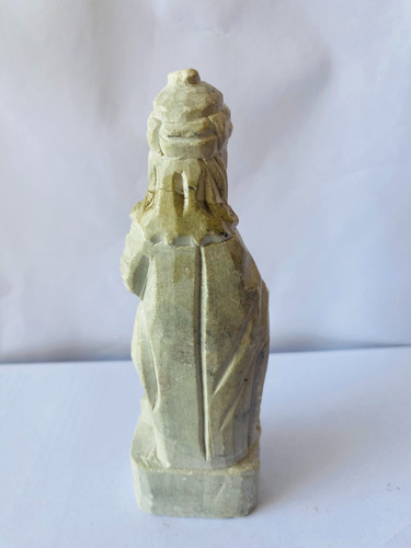 Escultura Profeta Jeremias Em Pedra De Sabão Bege