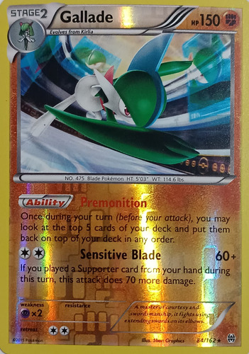 Pokémon Tcg Gallade 84/162 Reverse