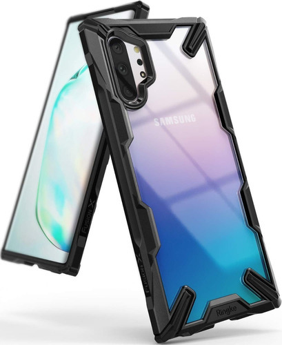 Funda Ringke Fusion X | Galaxy Note 10/Note 10+ Plus, color negro, Galaxy Note 10+ (pantalla 6.8)
