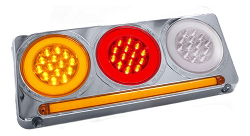 Juego Stop Triple Halo Redondo 4 C/ Regleta Led 12-24v P.i