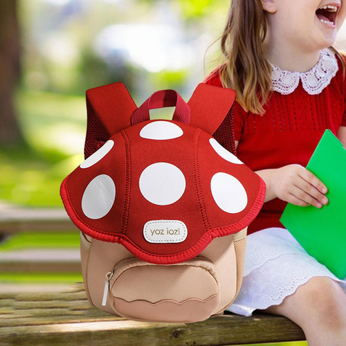 3 Mochila De Hongos Mini Bolsa De Viaje Novedad Mochila Rojo