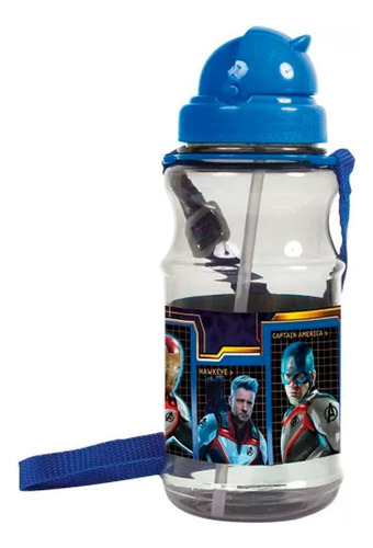 Garrafa Escolar Plástica Cantil Avengers Movie 500ml