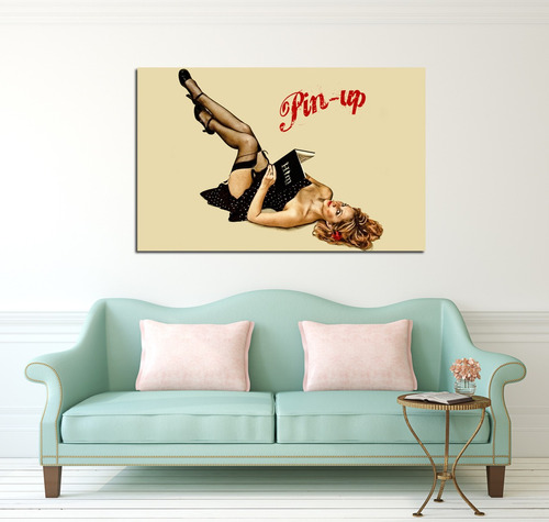 Cuadro 60x90cm Pin Up Girl Sensual Vintage Lenceria Retro