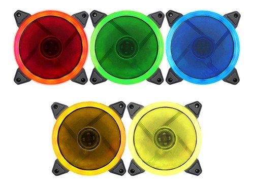Kit 3 Coolers Led Rgb Rítmico Af-k1225 K-mex Com Controladora E Controle Remoto