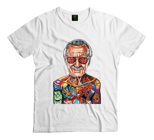 Polera Stan Lee Marvel Superhéroes Algodón Xxl Xxxl Unisex