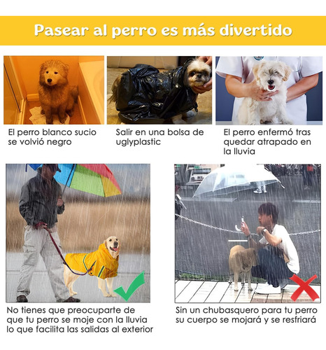 Impermeable Para Perros Con Capucha Con Rayas