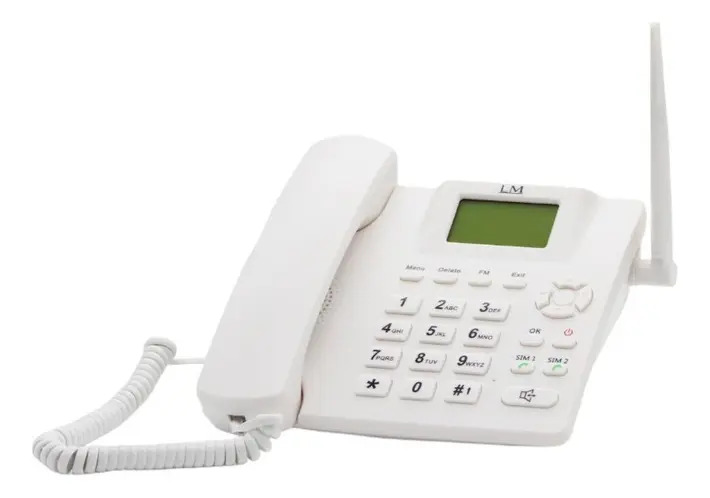 Teléfono Inalámbrico Lm-750 con Chip para Celular Color Blanco