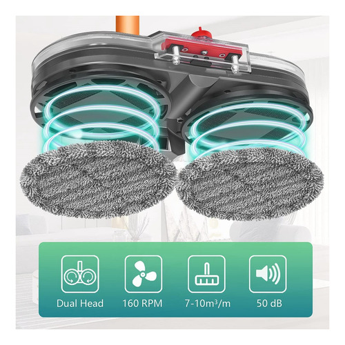 Limpador Elétrico Para Dyson V12 Detect Com 6 Esfregões E Wa
