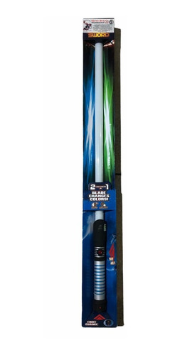 Espada Laser Luz Led Y Sonido 90cm - 2 Colores En 1