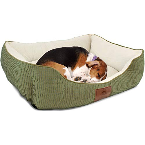 Cama Para Perro Pequeño Akc, Tejido Sólido, 26 Pulgadas.