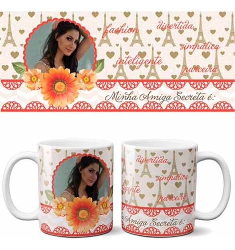 Artes Canecas Amigo Oculto Secreto Editável Mockups Estampas