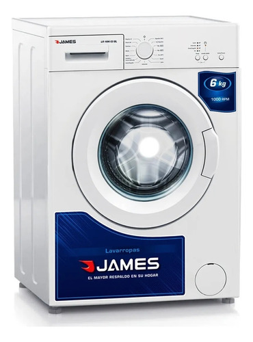 Lavarropas Automatico James Carga Frontal Lr 1006 G3 Bl 6kg