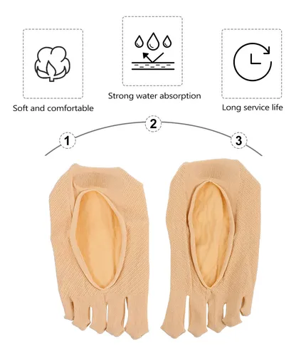 5 Pares De Calcetines Delgados Para Mujer Con Punta De Boca