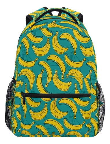 Oarencol Divertido Banana Amarillo Fruta Arte Mochila Viaje