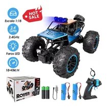 Comprar 1:18 Aleación Carros De Juguete Led Coche Todo Terreno Coche De Juguete Para Niños,2 Baterías + 1 Par De Baterías De Control Remoto,color Auzl