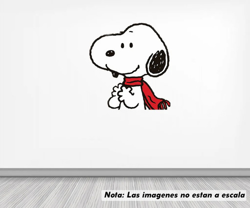 Vinil Sticker Pared 120cm Snoopy Bufanda 24 L1-24