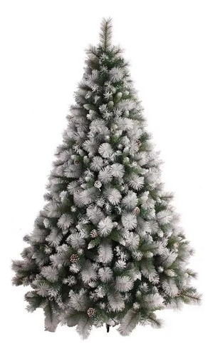 Árvore De Natal Luxo Pinheiro Nevado Com Pinhas 1,50m