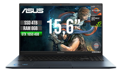 Asus Vivobook Amd Ryzen 7 4800h Ssd 4tb + Ram 8gb Gtx 1650