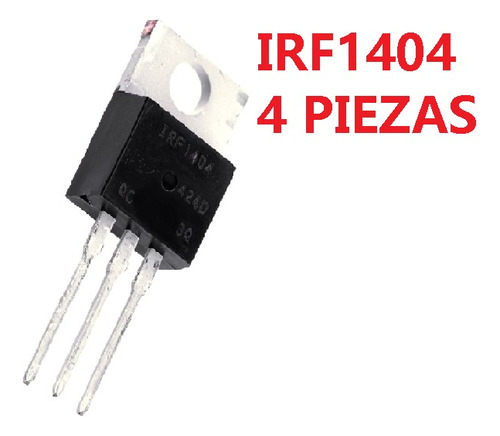 Irf1404 Transistor Mosfet 162a, 40v, Paquete De 4 Unidades.