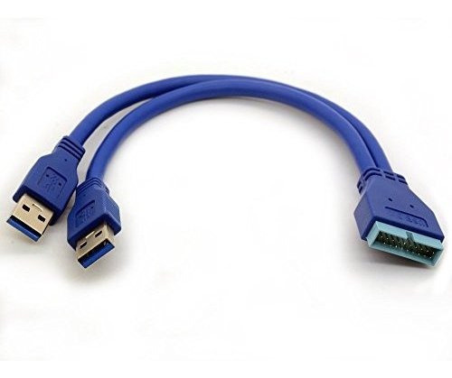 Dual Usb 3.0 Tipo 20 Pin Header Cable Super Speed 5gbp